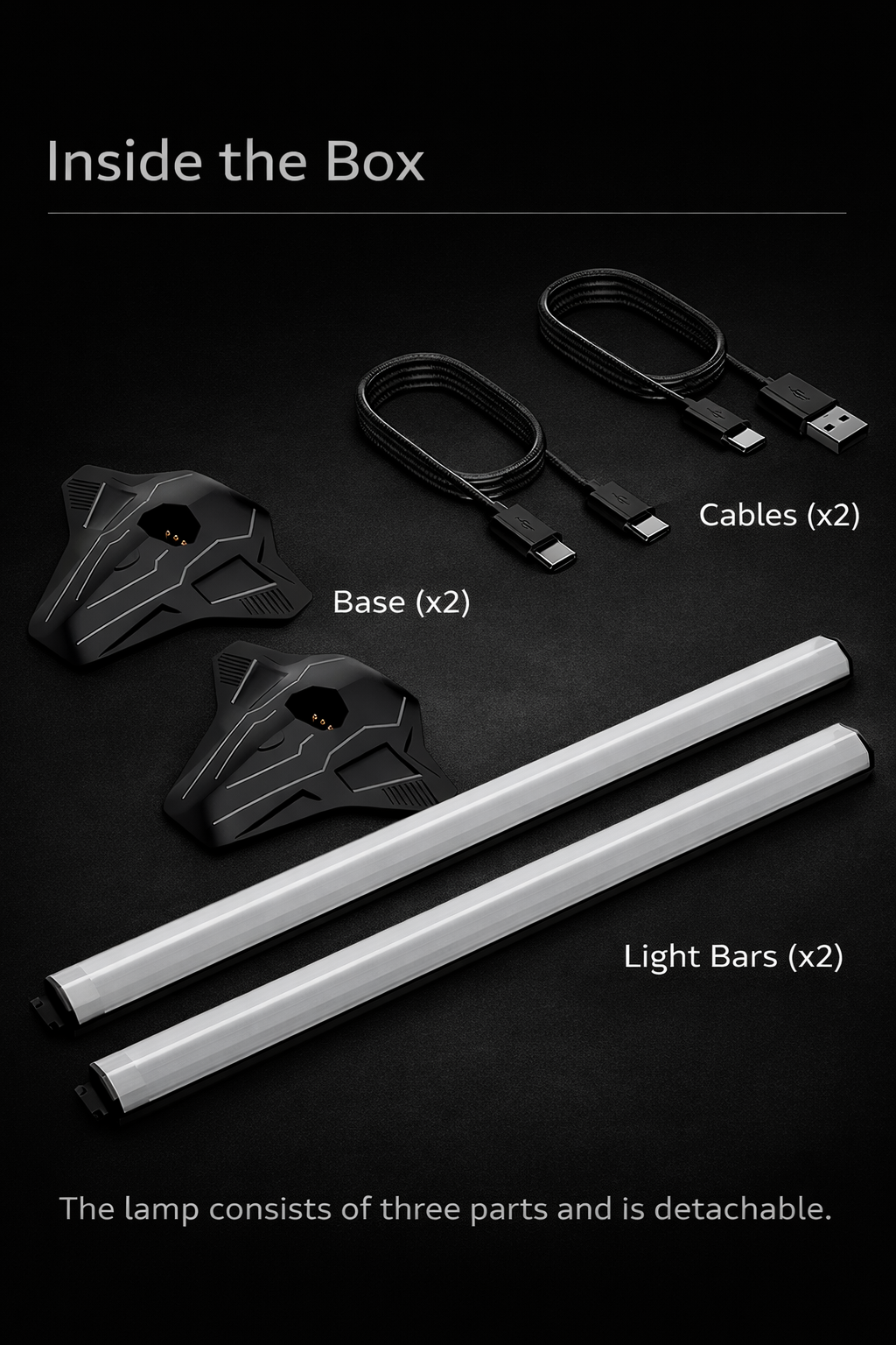 Skydimo F204 Screen-Sync RGB Desktop Light Pillars, Audio-Reactive Ambient Lighting for PC Gaming Setups