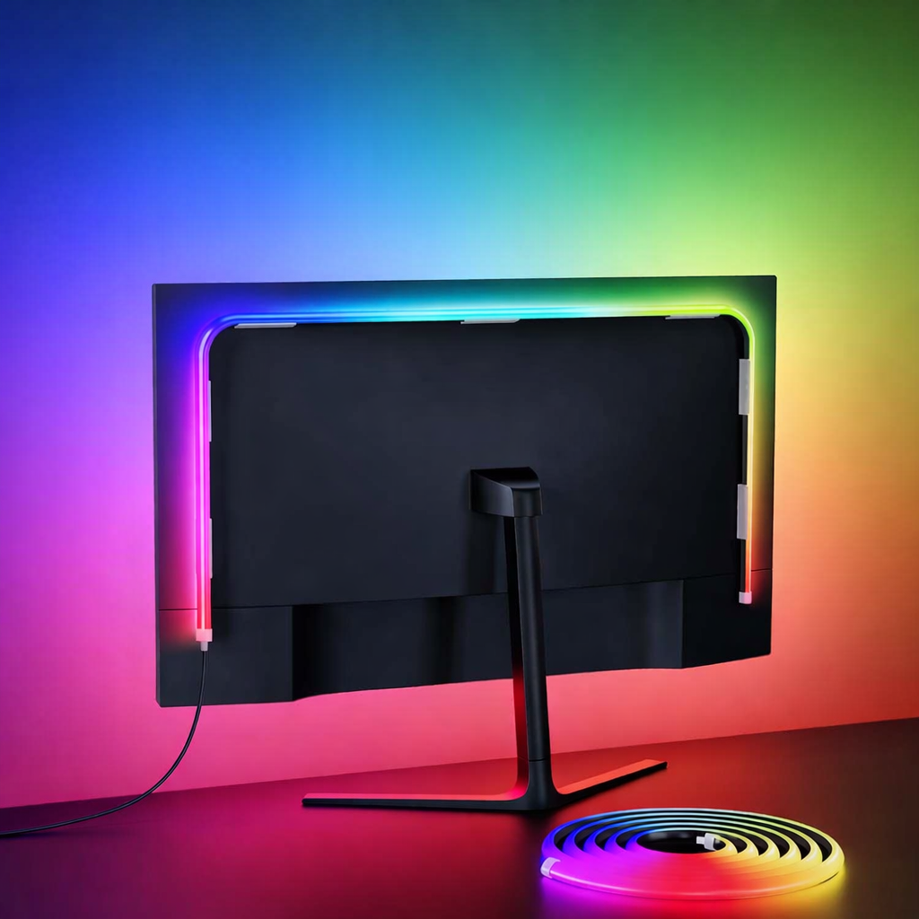 Skydimo H205-MAX Side-Glow LED Strip Lights, One-Piece Screen Sync Strip for Flat-Back Monitors and TVs